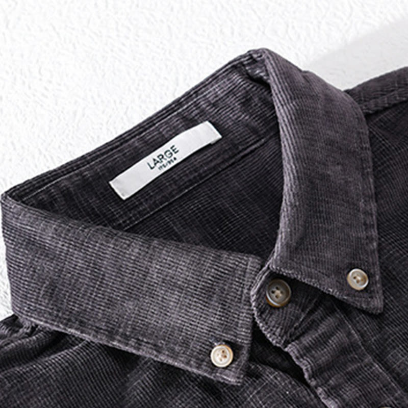 Chaqueta informal de pana con estampado de Buddha Stones, de algodón, de manga larga y color liso, para hombre, con bolsillos - image 1