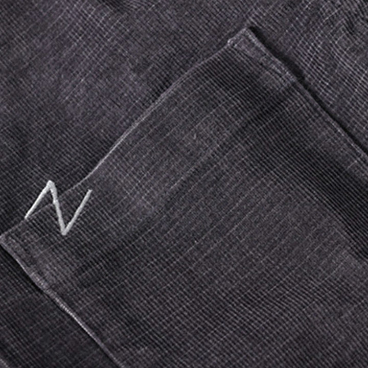 Chaqueta informal de pana con estampado de Buddha Stones, de algodón, de manga larga y color liso, para hombre, con bolsillos - image 2