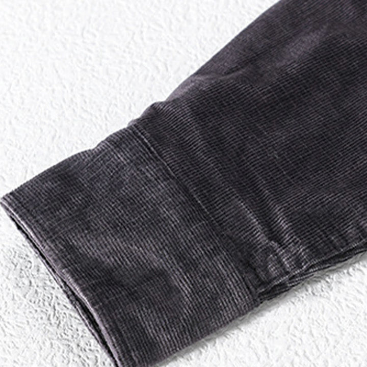 Chaqueta informal de pana con estampado de Buddha Stones, de algodón, de manga larga y color liso, para hombre, con bolsillos - image 3