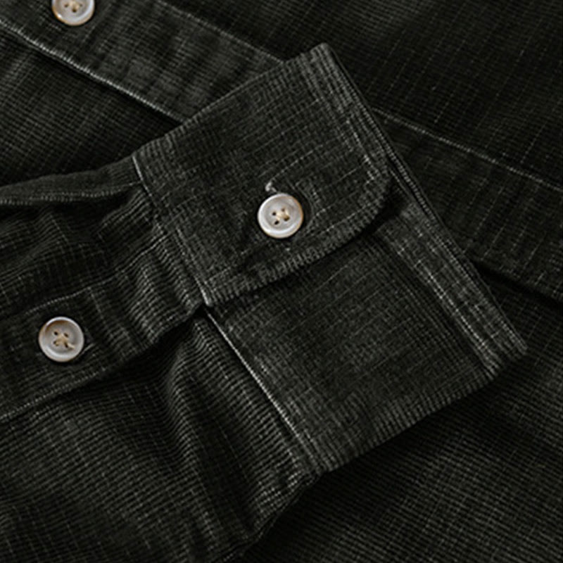 Chaqueta informal de pana con estampado de Buddha Stones, de algodón, de manga larga y color liso, para hombre, con bolsillos - image 6