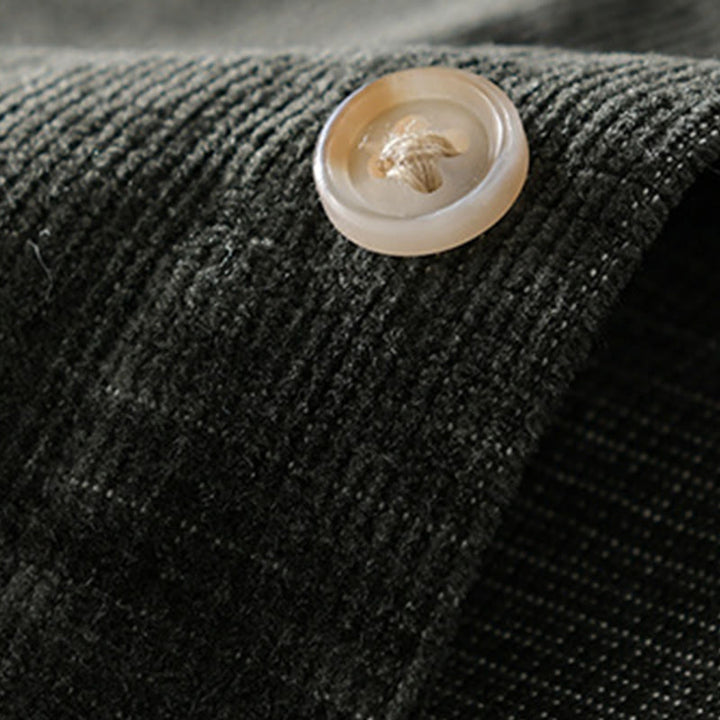 Chaqueta informal de pana con estampado de Buddha Stones, de algodón, de manga larga y color liso, para hombre, con bolsillos - image 14