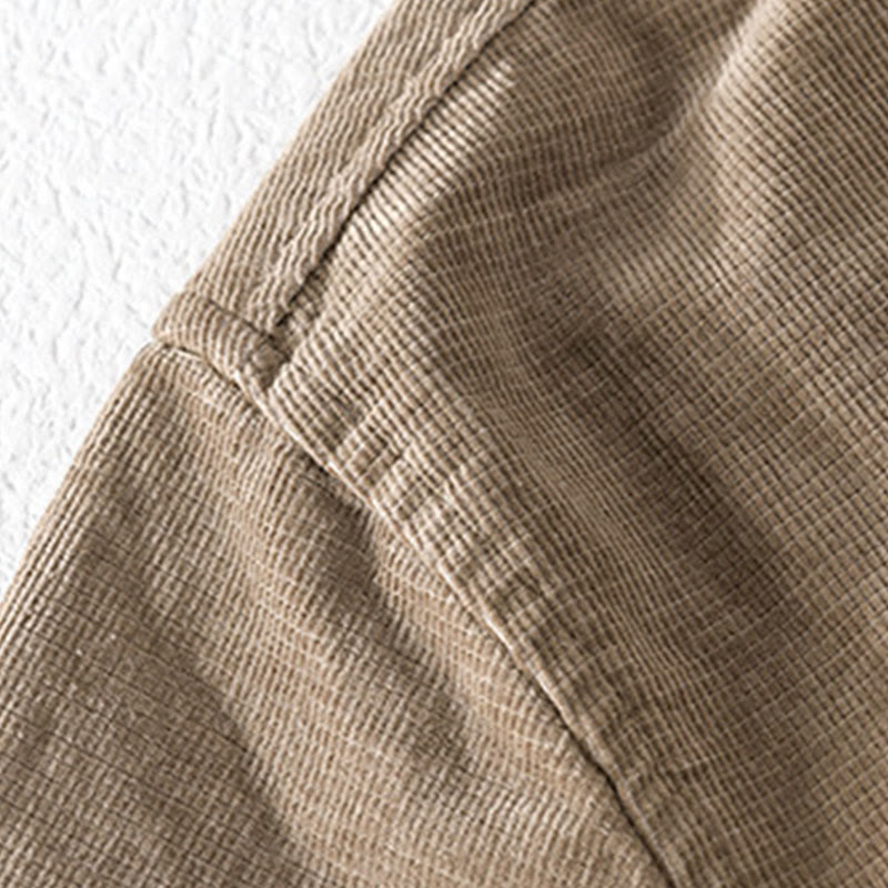 Chaqueta informal de pana con estampado de Buddha Stones, de algodón, de manga larga y color liso, para hombre, con bolsillos - image 10