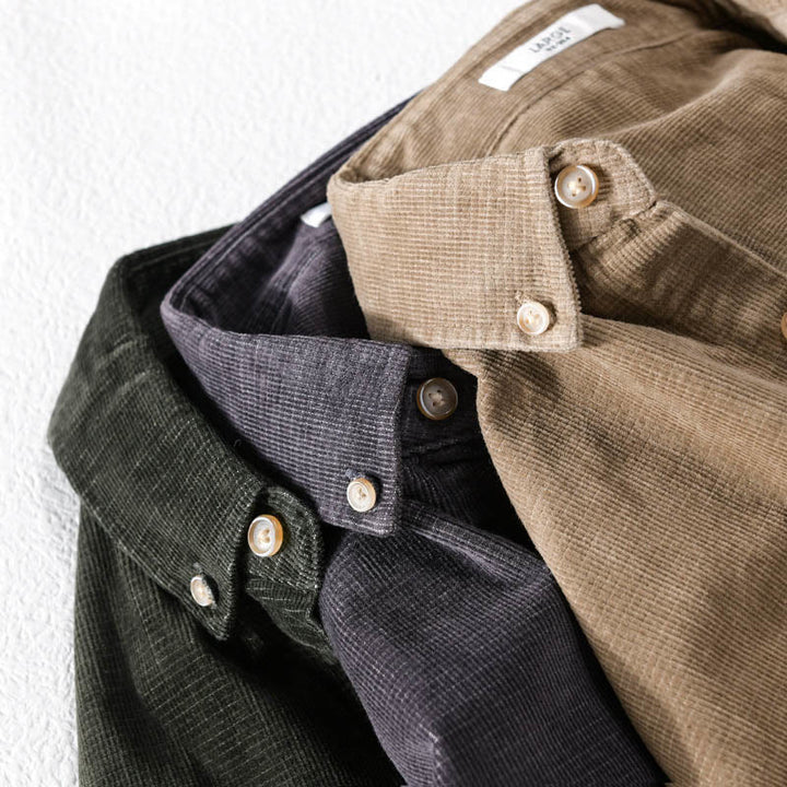 Chaqueta informal de pana con estampado de Buddha Stones, de algodón, de manga larga y color liso, para hombre, con bolsillos - image 18