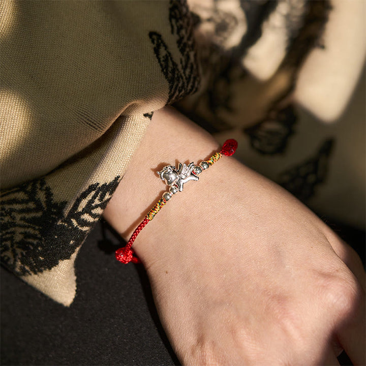 Pulsera de plata de ley 925 con Buddha Stones, símbolo de la prosperidad del Año del Caballo - image 6