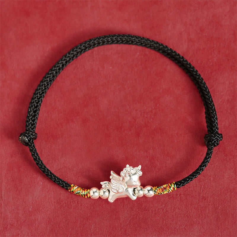 Pulsera de plata de ley 925 con Buddha Stones, símbolo de la prosperidad del Año del Caballo - image 13