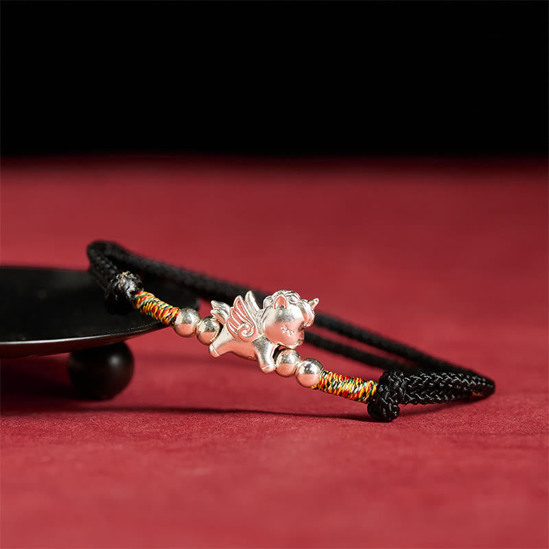 Pulsera de plata de ley 925 con Buddha Stones, símbolo de la prosperidad del Año del Caballo - image 12