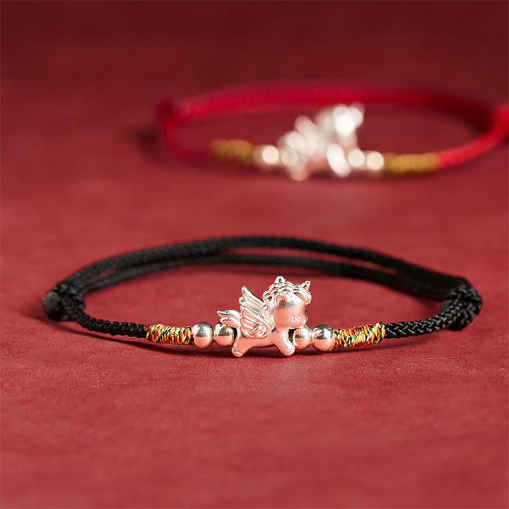 Pulsera de plata de ley 925 con Buddha Stones, símbolo de la prosperidad del Año del Caballo - image 17