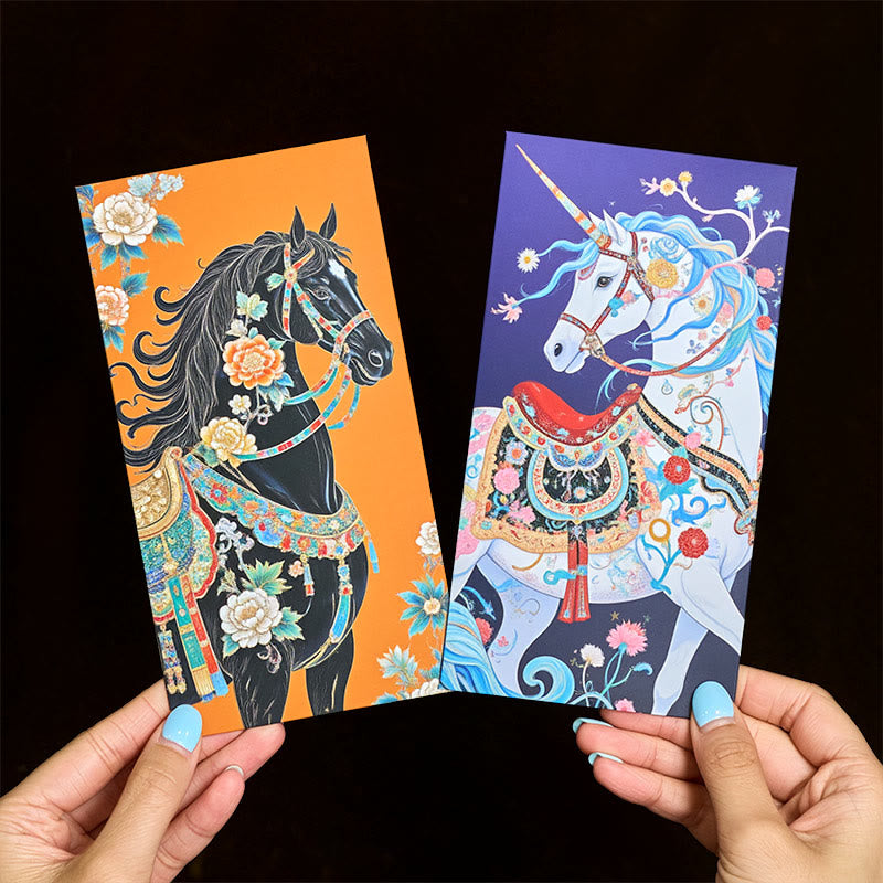 Buddha Stones, 6 unidades, colorido sobre rojo chino, Año del Caballo 2026, Año Nuevo - image 4