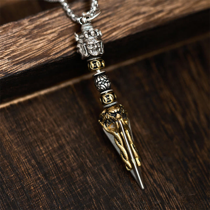 Collar con colgante de cobre con Buddha Stones, Vajra tibetano, Vajrakila, poder espiritual curativo - Vajra - image 0