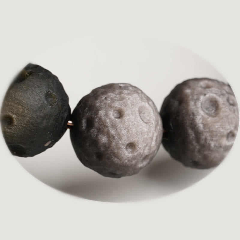 Pulsera protectora de obsidiana con cuentas redondas de obsidiana dorada y plata natural con Buddha Stones - image 2