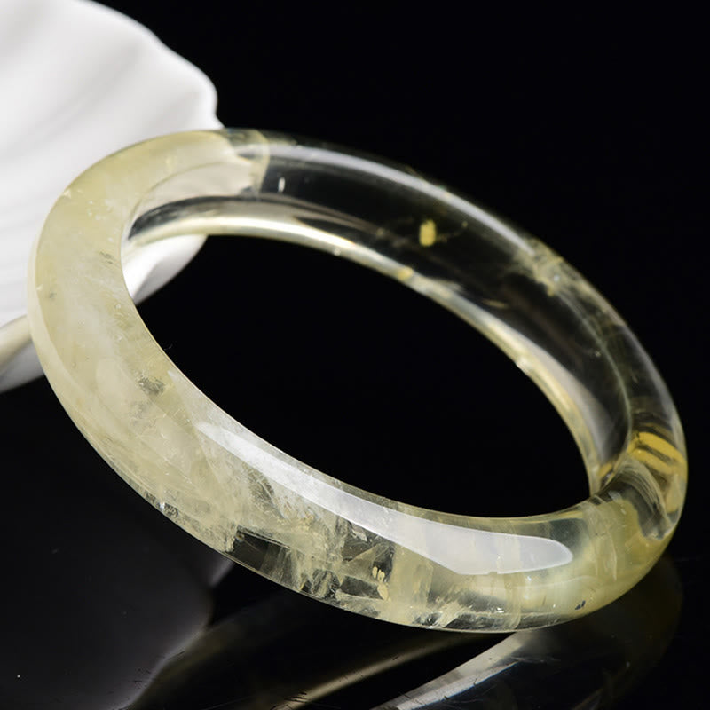 Pulsera brazalete de prosperidad con cuarzo citrino natural de Buddha Stones - image 4