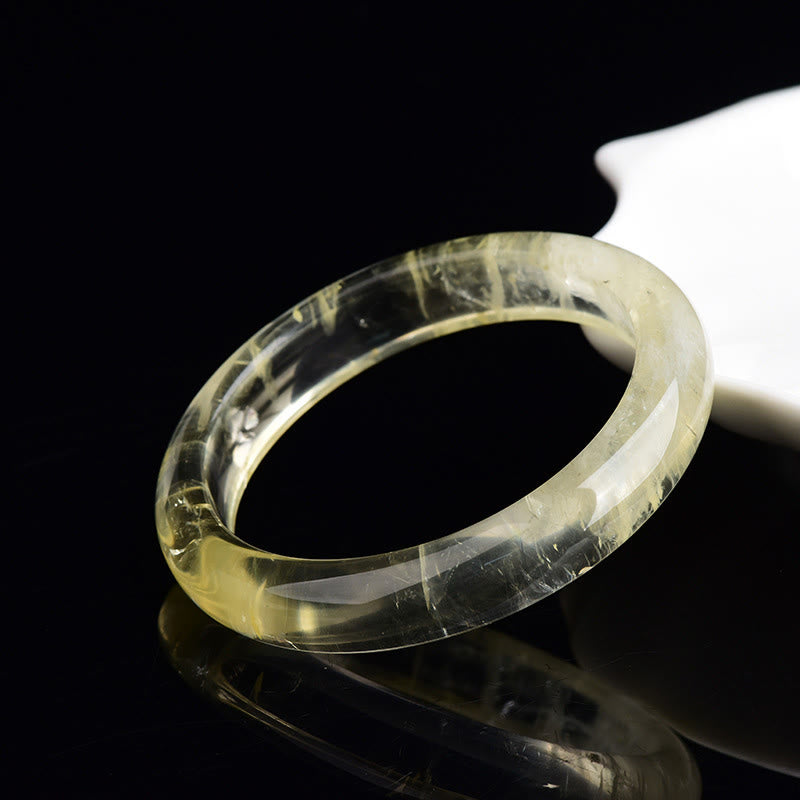 Pulsera brazalete de prosperidad con cuarzo citrino natural de Buddha Stones - image 3