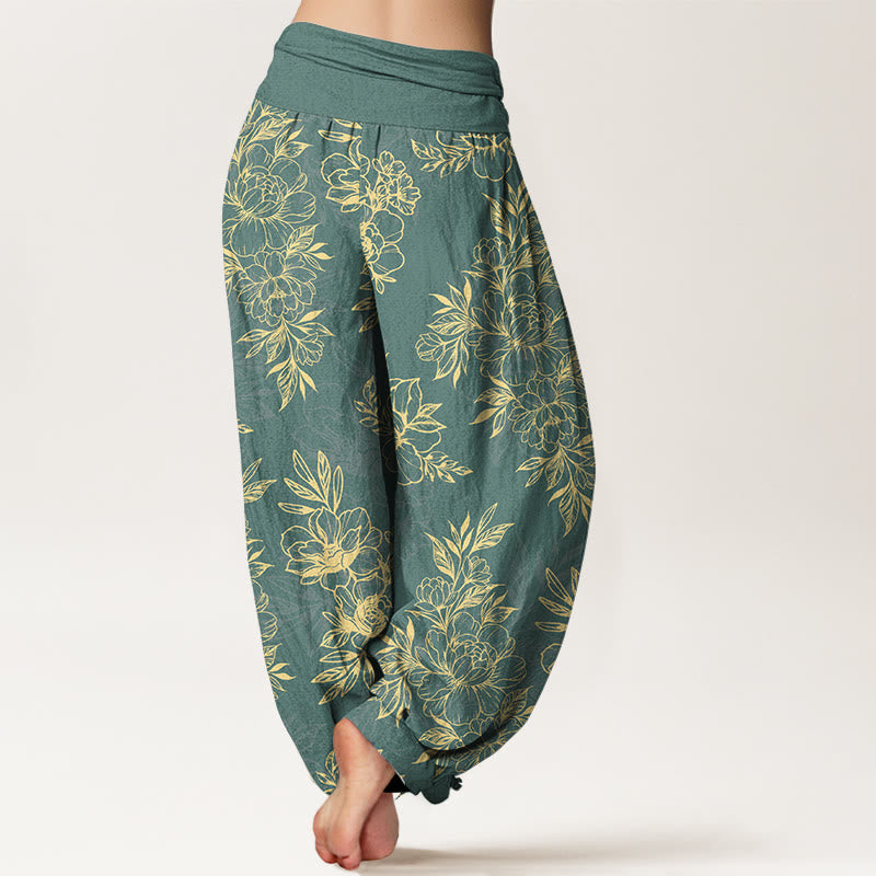 Pantalones Buddha Stones para mujer, cintura elástica - image 1