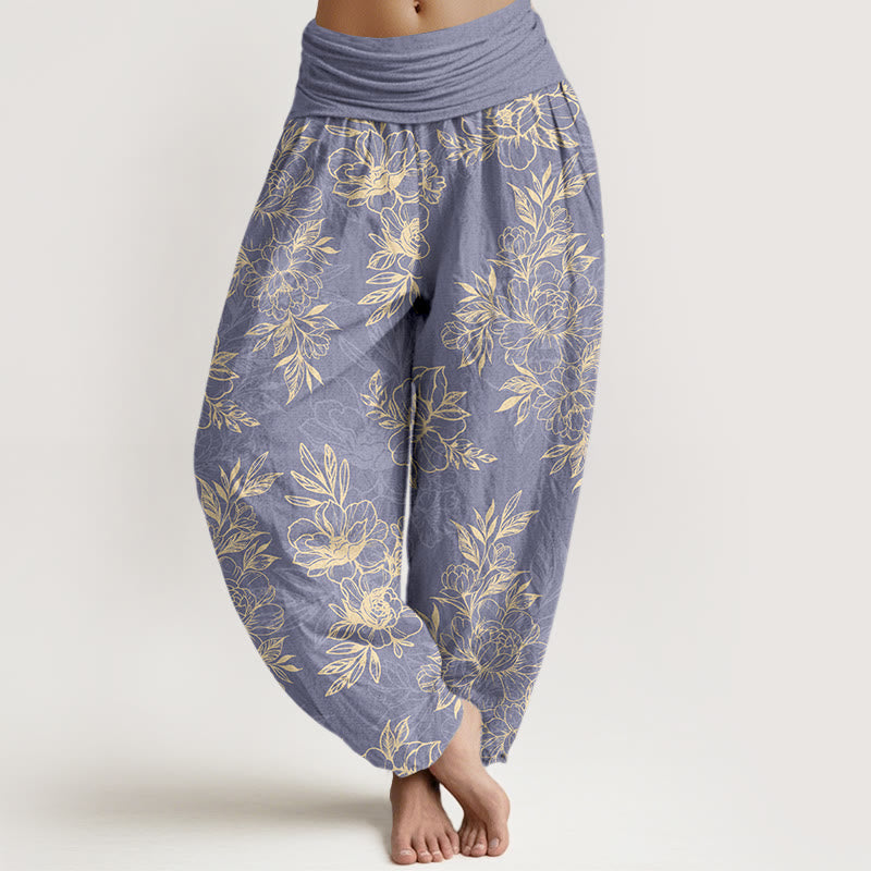 Pantalones Buddha Stones para mujer, cintura elástica - Azul pizarra - US16，UK/AU20，EU48 (3XL) - image 5