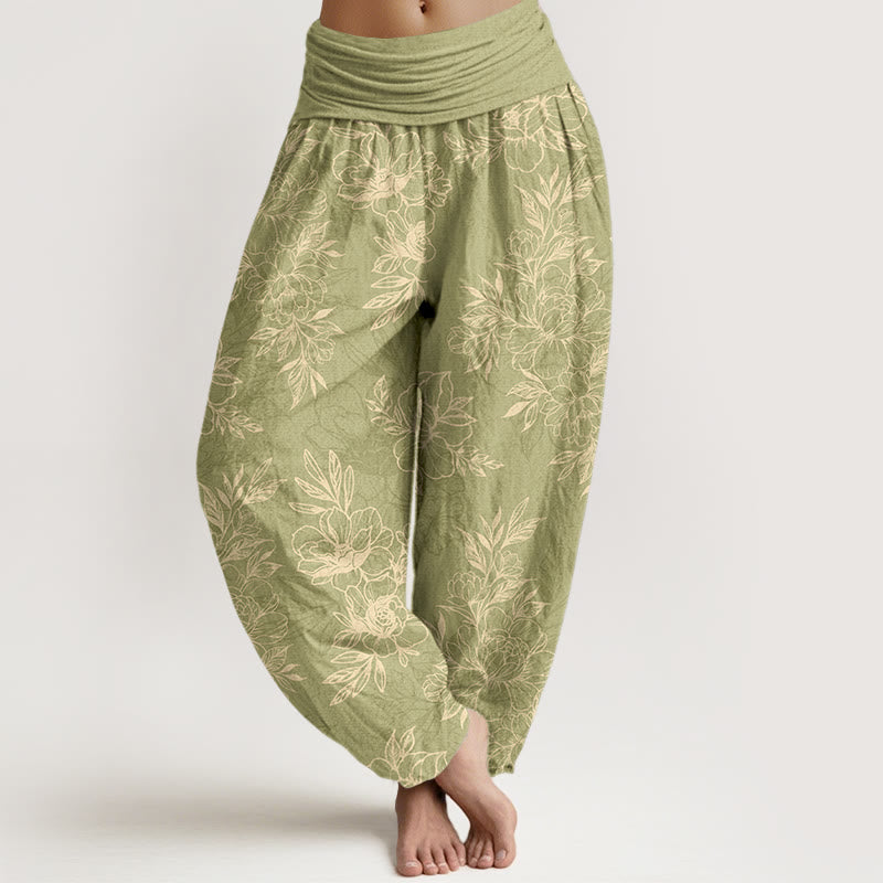 Pantalones Buddha Stones para mujer, cintura elástica - AmarilloVerde - US16，UK/AU20，EU48 (3XL) - image 11