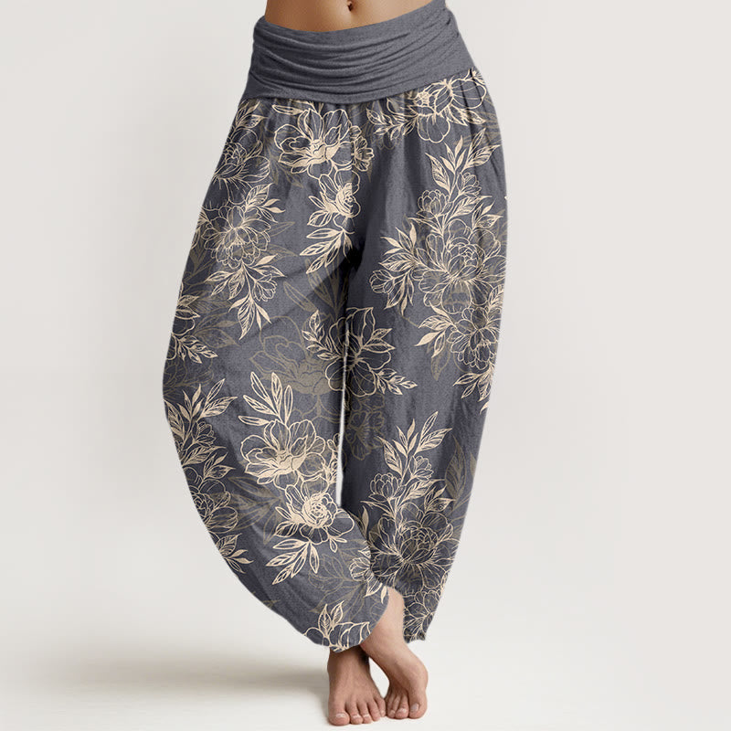 Pantalones Buddha Stones para mujer, cintura elástica - Gris oscuro - US16，UK/AU20，EU48 (3XL) - image 14