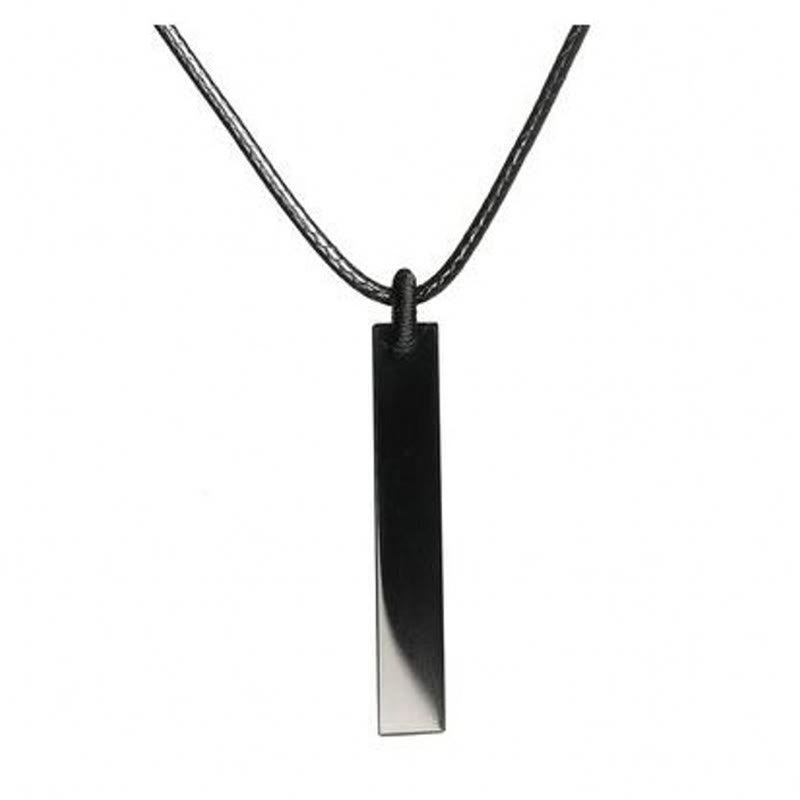 Colgante de collar con transformación de obsidiana negra y arenisca azul de Buddha Stones - image 4