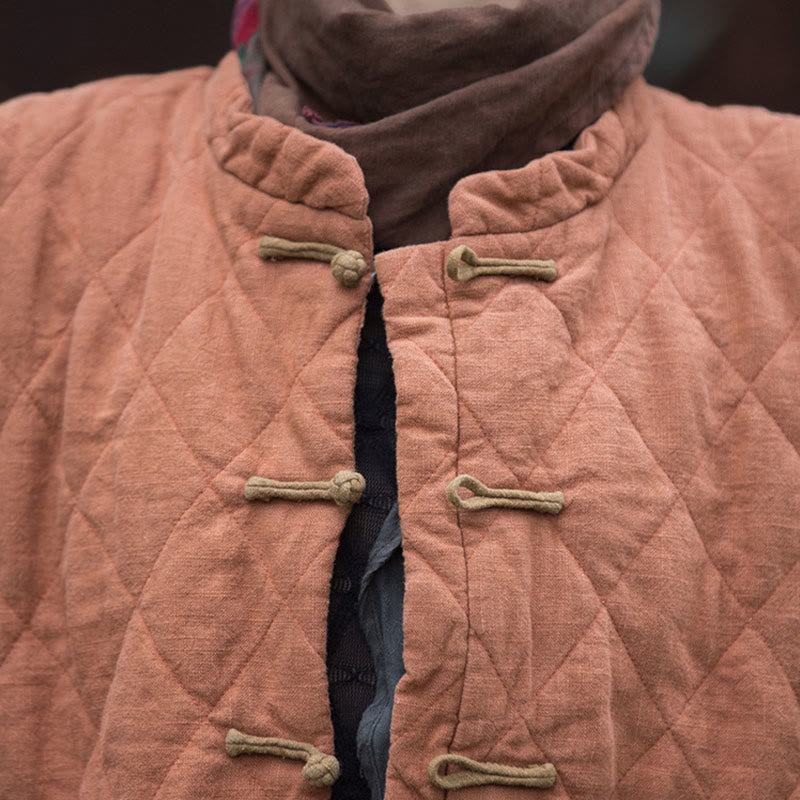 Chaqueta térmica de algodón de manga larga para mujer con bolsillos y diseño de rana y botones de invierno Buddha Stones - image 19