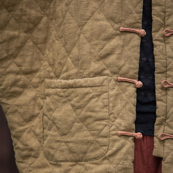 Chaqueta térmica de algodón de manga larga para mujer con bolsillos y diseño de rana y botones de invierno Buddha Stones - image 31