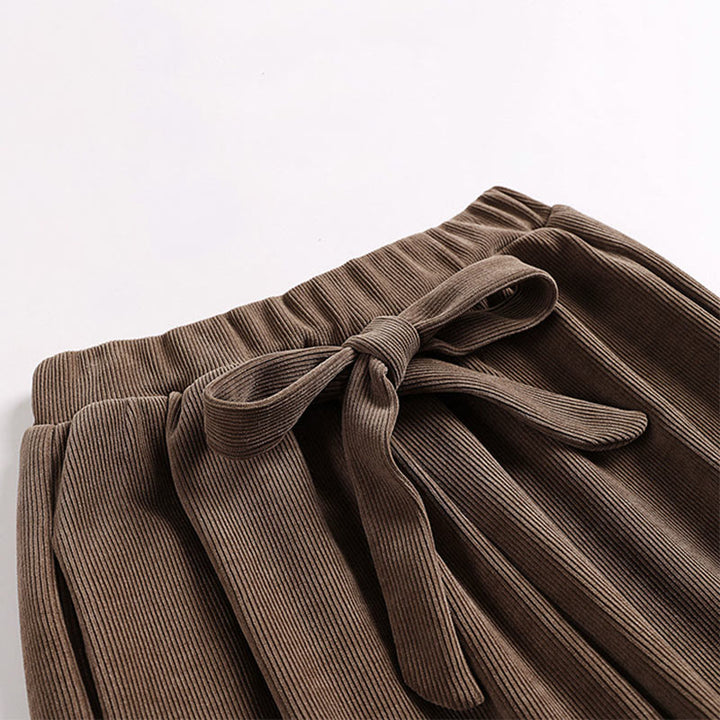 Pantalones de pana de algodón con cordones y bolsillos para hombre, de Buddha Stones, de invierno, color liso - image 2