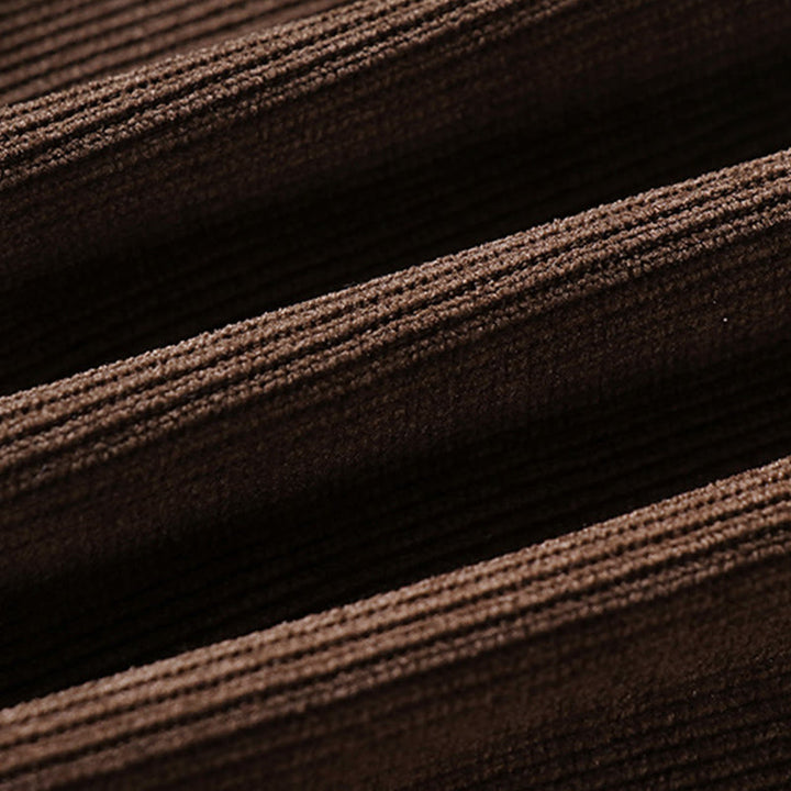 Pantalones anchos de pana de algodón con cintura elástica y bolsillos para hombre, diseño de Buddha Stones, con cremallera y botones de invierno - image 9