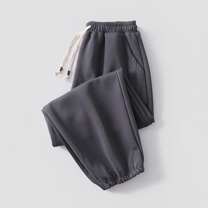 Buddha Stones harén de algodón para hombre con bolsillos y cintura elástica, forrados con vellón, con cordón ajustable, para otoño e invierno - Gris oscuro (versión con forro polar) - US/UK/AU54, EU64 (9XL) - image 11