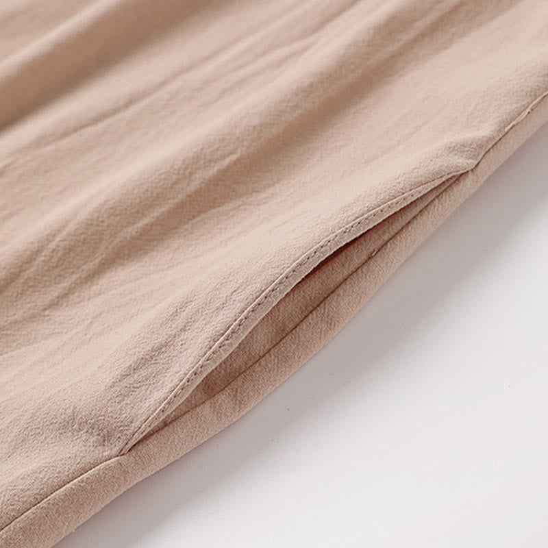 Kimono para hombre con Buddha Stones, de primavera y otoño, color liso, manga larga, largo medio, frente abierto - image 5