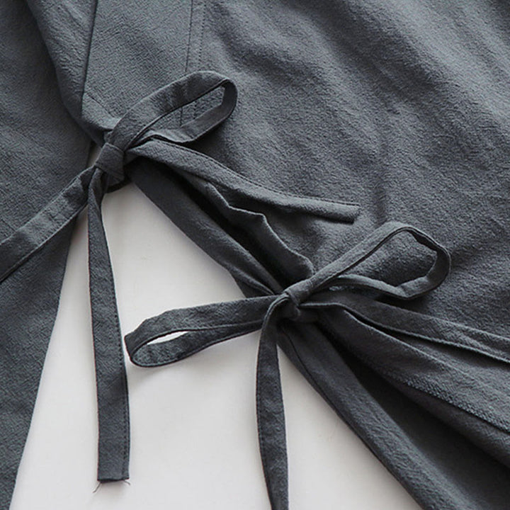 Buddha Stones Traje de ceremonia kimono con cordones, túnica larga taoísta de manga larga para hombre, Wudang Fall, 2 piezas - image 7