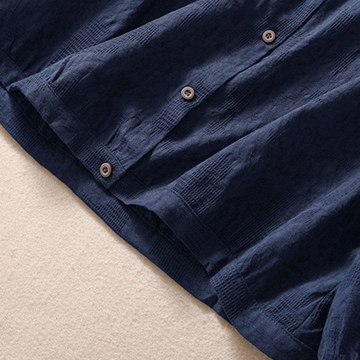 Sudadera con capucha de algodón de manga larga para mujer con diseño de jacquard y botones en otoño con Buddha Stones - image 5