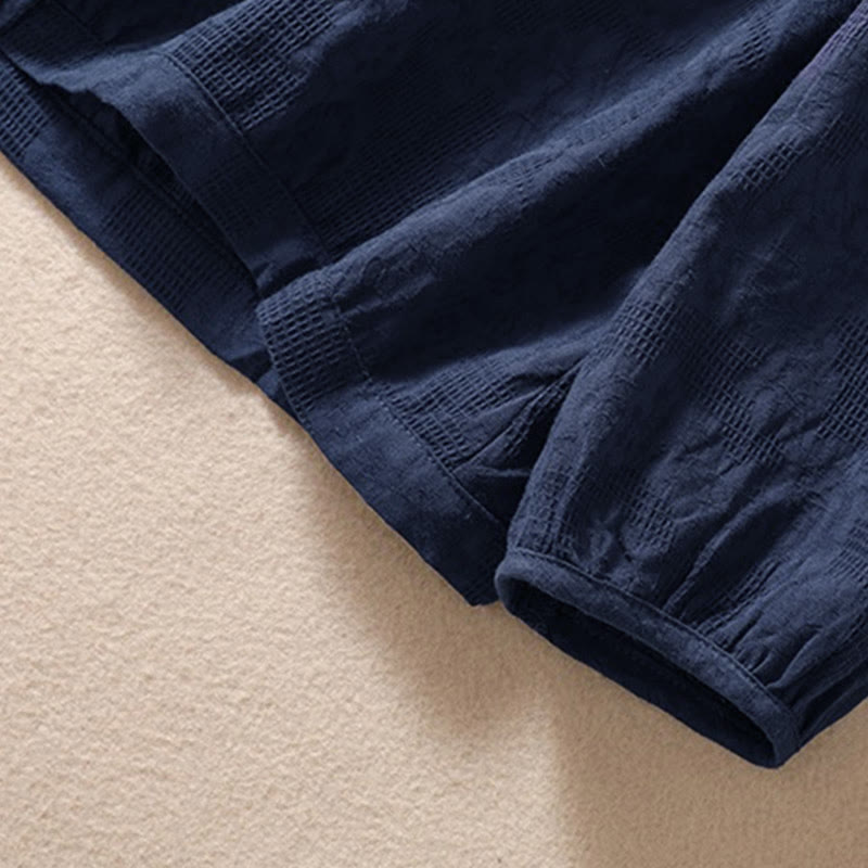 Sudadera con capucha de algodón de manga larga para mujer con diseño de jacquard y botones en otoño con Buddha Stones - image 7