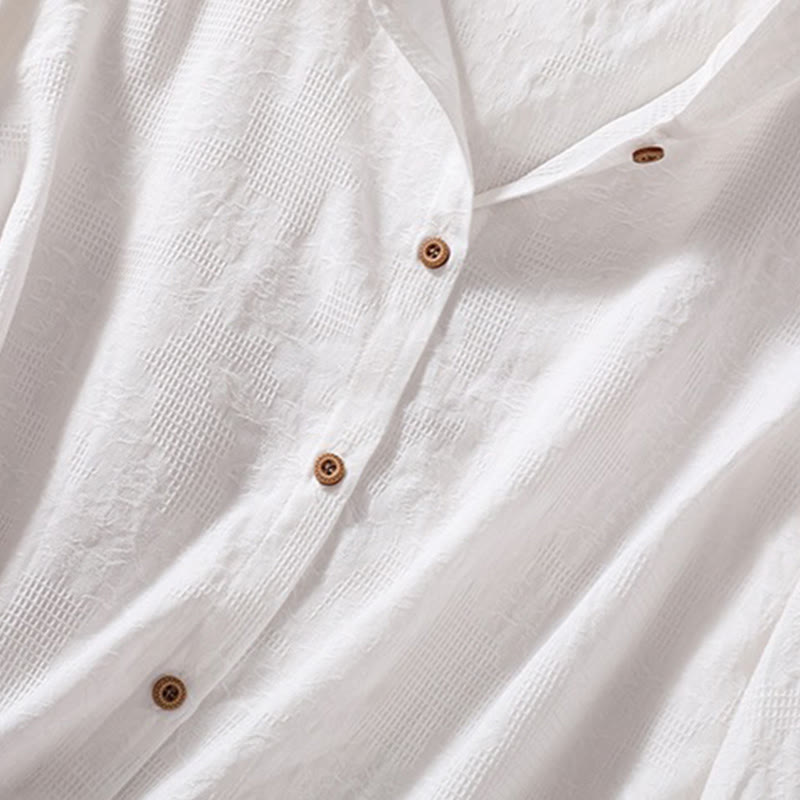 Sudadera con capucha de algodón de manga larga para mujer con diseño de jacquard y botones en otoño con Buddha Stones - image 23