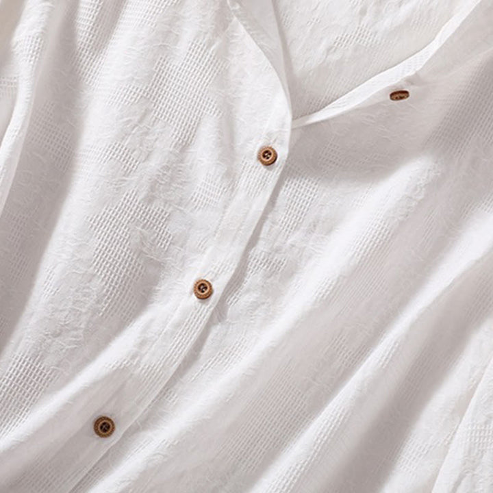 Sudadera con capucha de algodón de manga larga para mujer con diseño de jacquard y botones en otoño con Buddha Stones - image 23