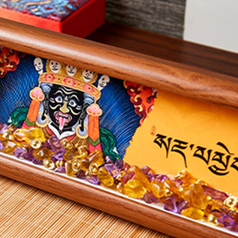 Buddha Stones Om Mani Padme Hum Buda lingote dorado Thangka marco de fotos ornamento decoración del hogar - image 1