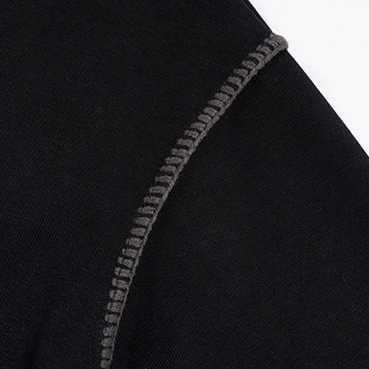 Sudadera de algodón con cuello polo y botones para hombre con estampado de Buddha Stones Fall - image 8