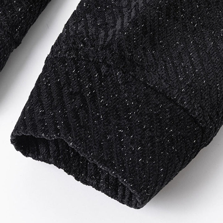 Sudadera con cuello redondo y botones a rayas para hombre con estampado de Buddha Stones Fall - image 9