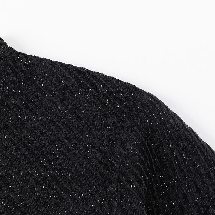 Sudadera con cuello redondo y botones a rayas para hombre con estampado de Buddha Stones Fall - image 6