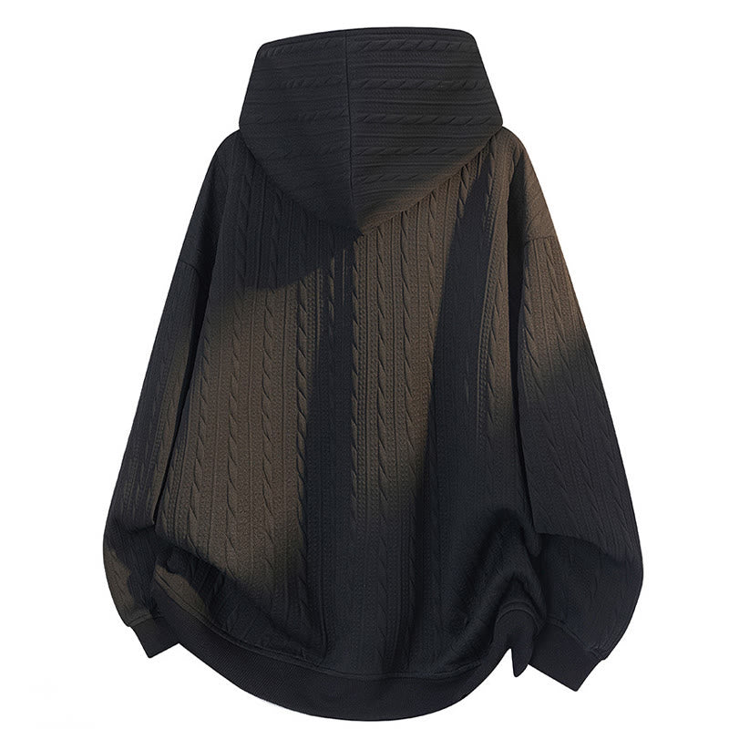 Sudadera con capucha de manga larga para hombre con diseño retorcido y botones de Buddha Stones para otoño e invierno - image 8