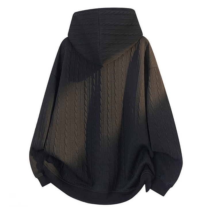 Sudadera con capucha de manga larga para hombre con diseño retorcido y botones de Buddha Stones para otoño e invierno - image 8