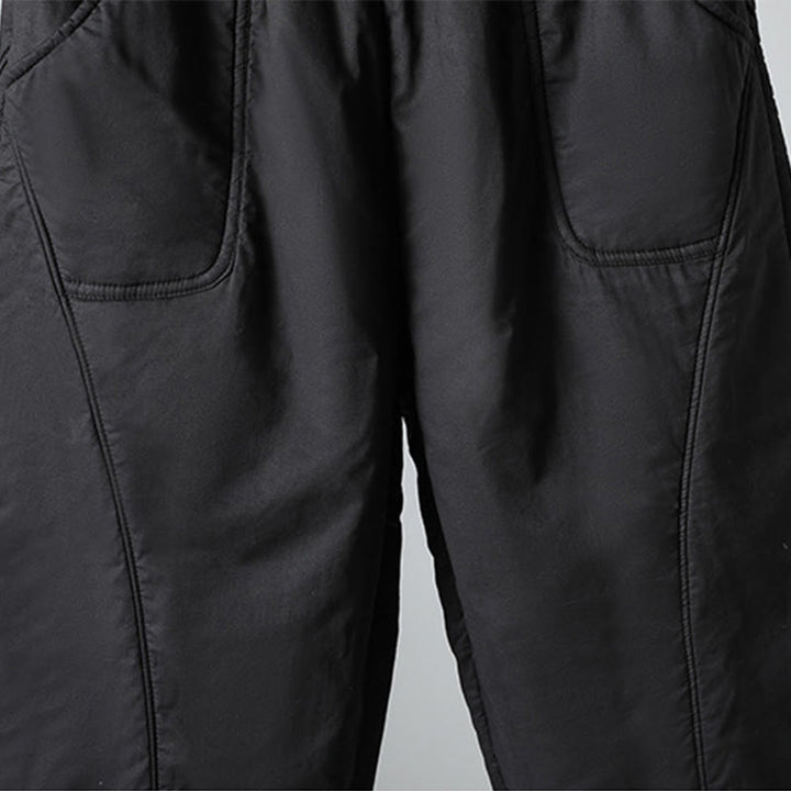 Pantalones harén de algodón térmicos con cintura elástica de invierno para mujer, de Buddha Stones, con bolsillos, de largo 7-8 - image 22