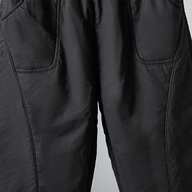 Pantalones harén de algodón térmicos con cintura elástica de invierno para mujer, de Buddha Stones, con bolsillos, de largo 7-8 - image 22