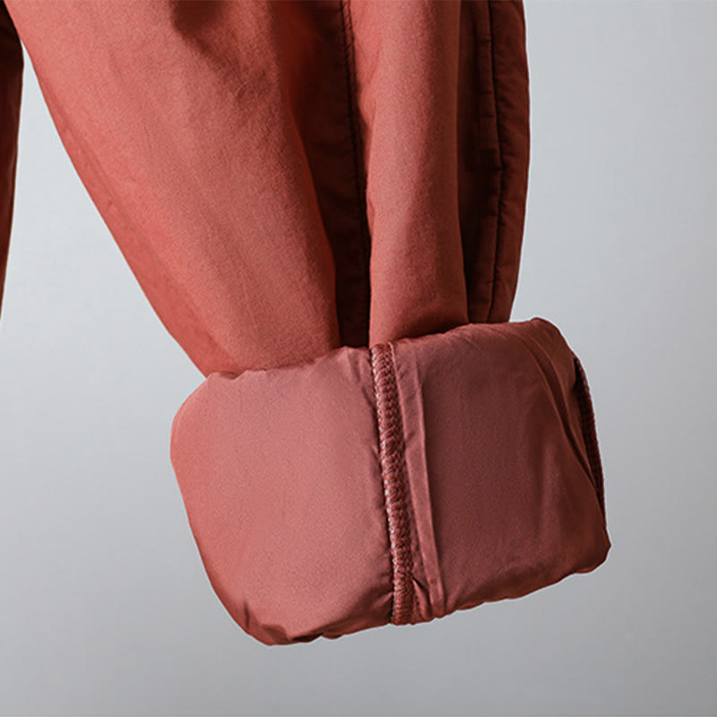 Pantalones harén de algodón térmicos con cintura elástica de invierno para mujer, de Buddha Stones, con bolsillos, de largo 7-8 - image 15