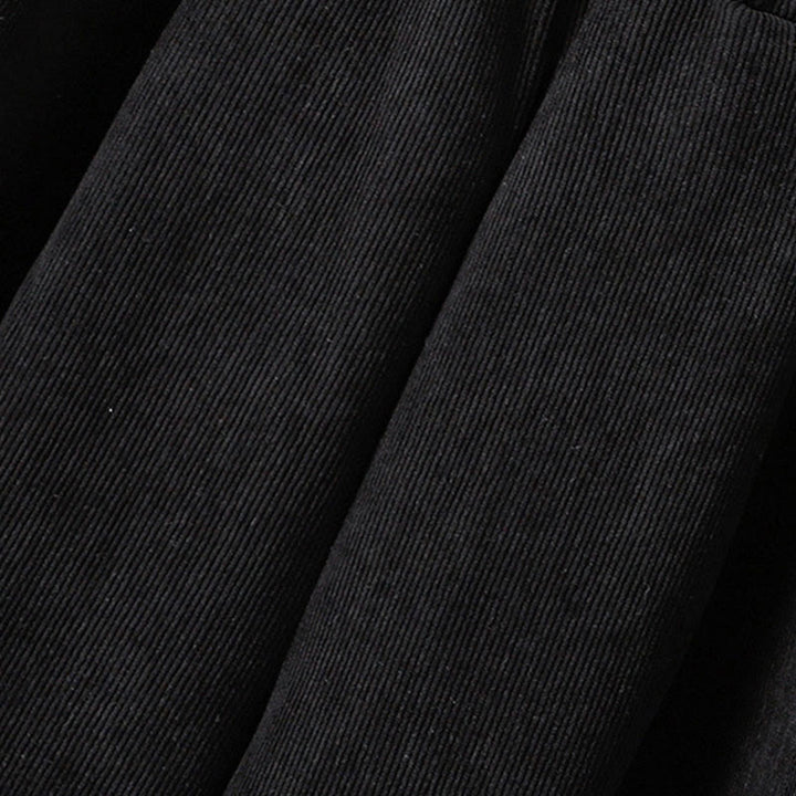 Pantalones de pana anchos hasta el tobillo para mujer con cintura elástica y diseño de patchwork a Buddha Stones - image 16