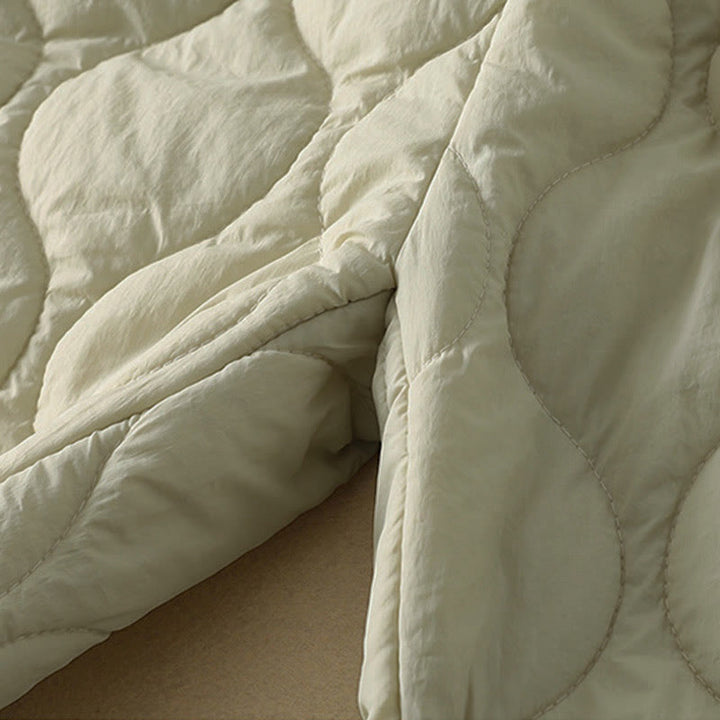 Pantalones térmicos de algodón a cuadros con diseño de líneas curvas de Buddha Stones para mujer, cintura elástica, cordón ajustable y bolsillos. - image 11