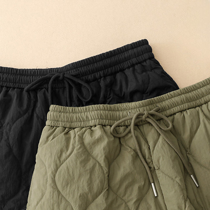 Pantalones térmicos de algodón con cordón y cintura elástica para mujer, con líneas curvas de Buddha Stones, de invierno, con bolsillos - image 19