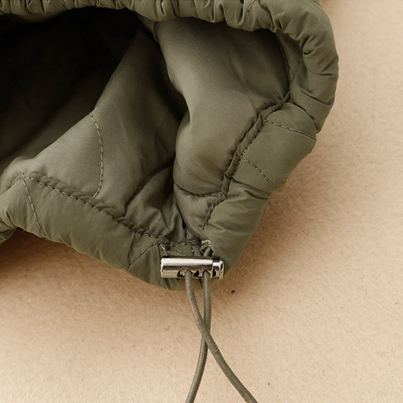 Pantalones térmicos de algodón con cordón y cintura elástica para mujer, con líneas curvas de Buddha Stones, de invierno, con bolsillos - image 8