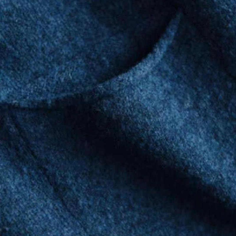 Suéter de algodón de punto para mujer, de manga larga, cuello alto, color liso, de Buddha Stones, para invierno - image 4