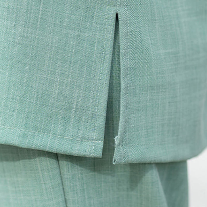 Conjunto de 2 piezas de camisa y pantalones de manga larga con botones de rana china, Buddha Stones , ropa de algodón para meditación, zen y tai chi para mujer - image 17