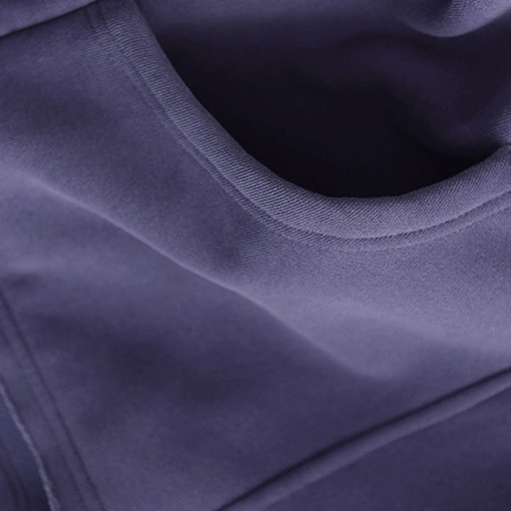 Sudadera con capucha de algodón de manga larga con forro polar de color liso para mujer con bolsillos de Buddha Stones para invierno - image 11