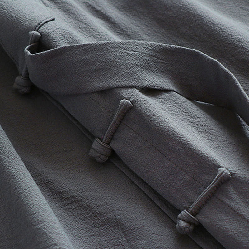 Traje de kimono sin mangas con diseño de Buddha Stones, 2 piezas, para ceremonia de Tai Chi Wudang, color sólido, de manga larga, para hombre - image 16