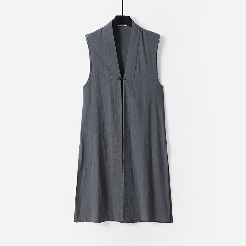 Traje de kimono sin mangas con diseño de Buddha Stones, 2 piezas, para ceremonia de Tai Chi Wudang, color sólido, de manga larga, para hombre - image 11